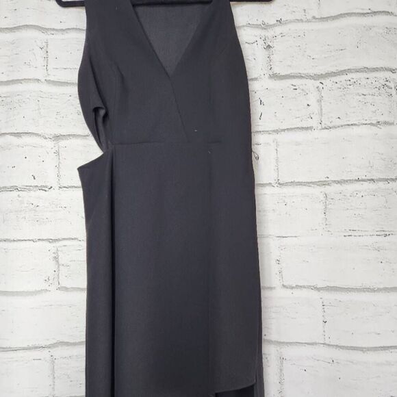 Halston Heritage Womens Black Cutout Maxi Dress Size 4 - Picture 3 of 14